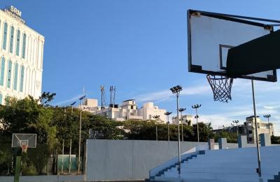 Kuala Lumpur Skyline Basketball Court